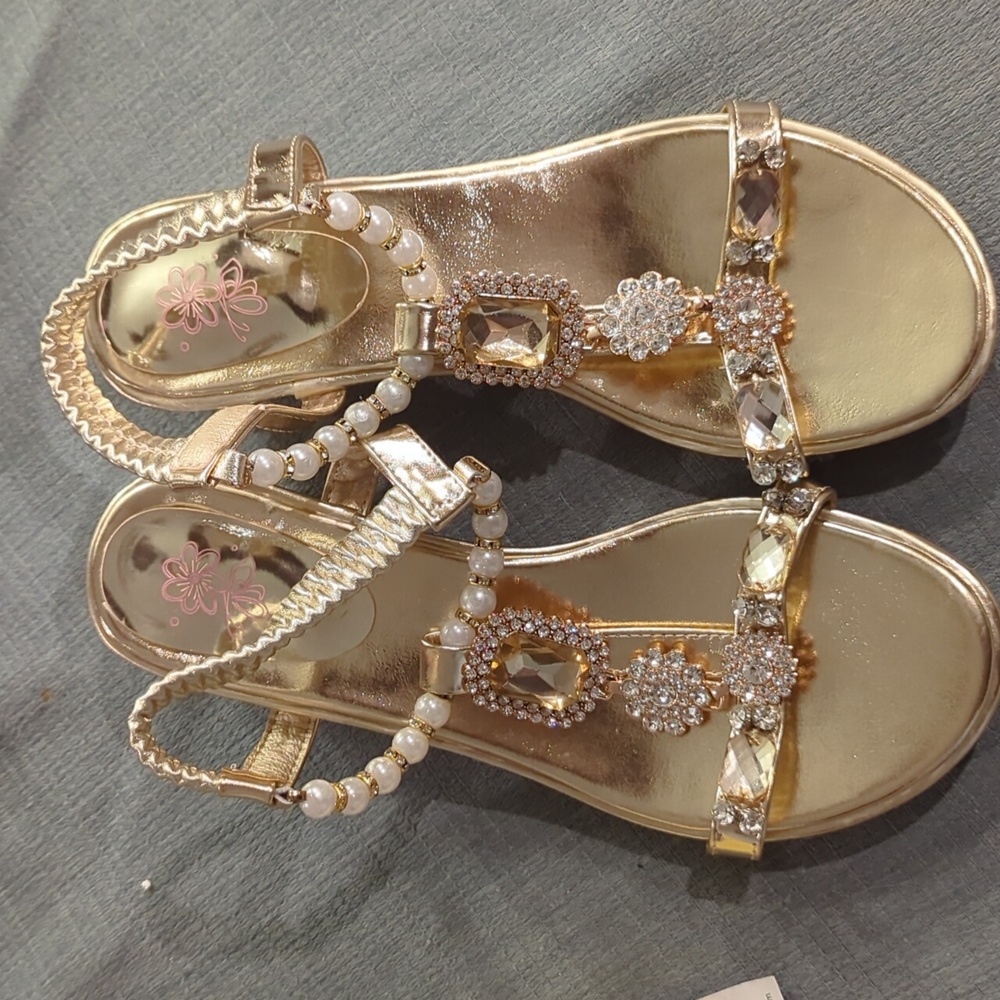 NWOT jeweled sandals